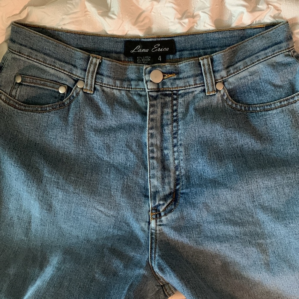 Lana Erica Embroidered High-Waisted Straight Leg Jeans - Picture 3 of 7